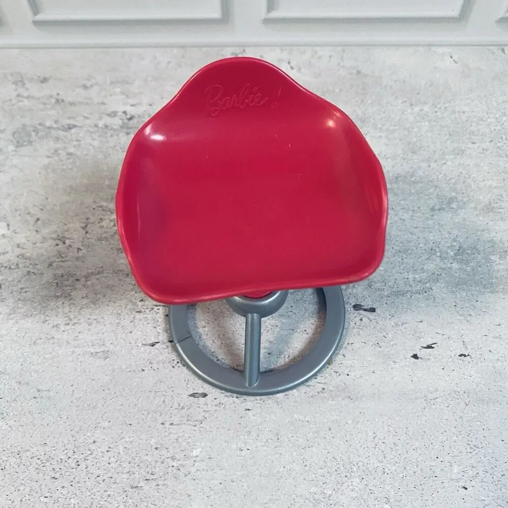 Barbie Doll Dollhouse Pink Counter Chair Kitchen Furniture Replacement Piece